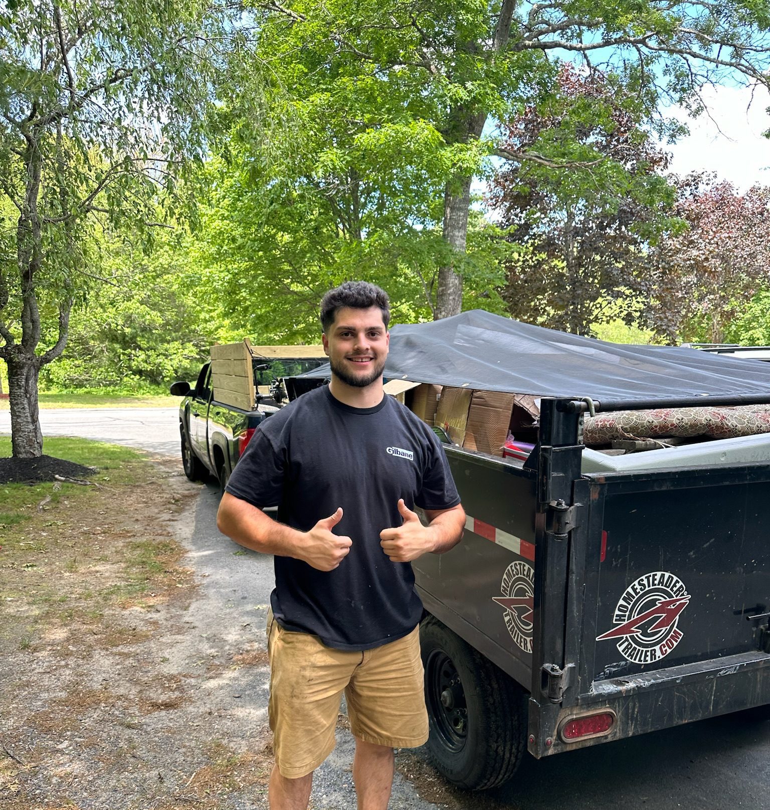 Jared during a garage cleanout in Middleboro, MA