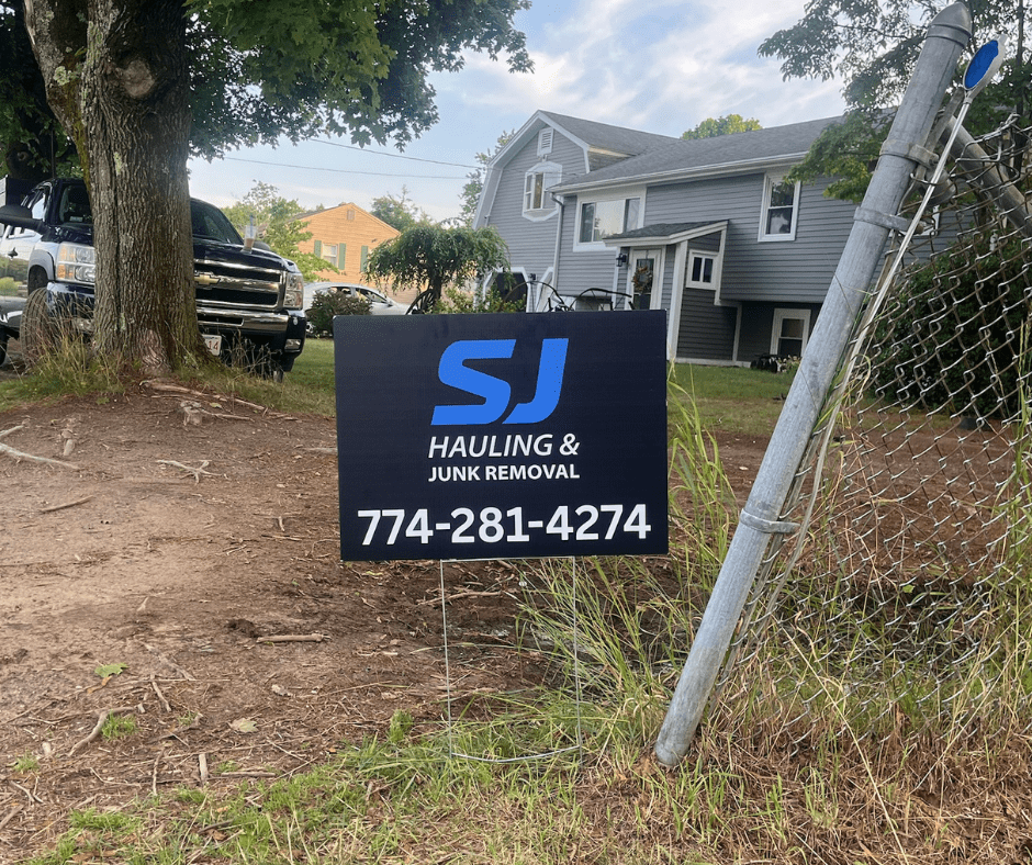 SJ Hauling Sign Bridgewater, MA